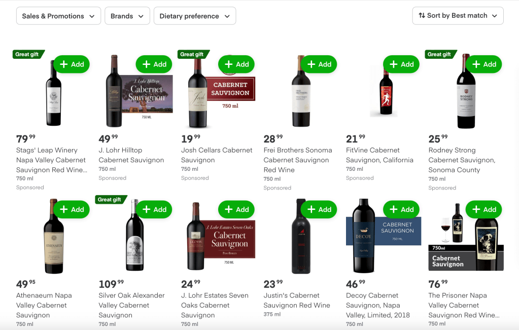 Instacart advertising strategy for&nbsp;wineries