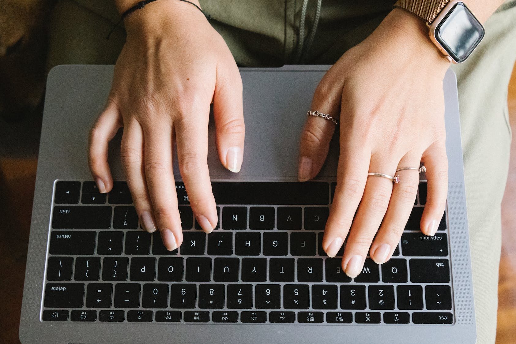 woman working on laptop